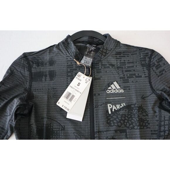 Adidas HF9020 Women Sz S Black Parley Full Zip Short Sleeve Cycling Jersey - Picture 3 of 9